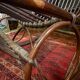 Rocking-chair vintage en rotin des années 1960