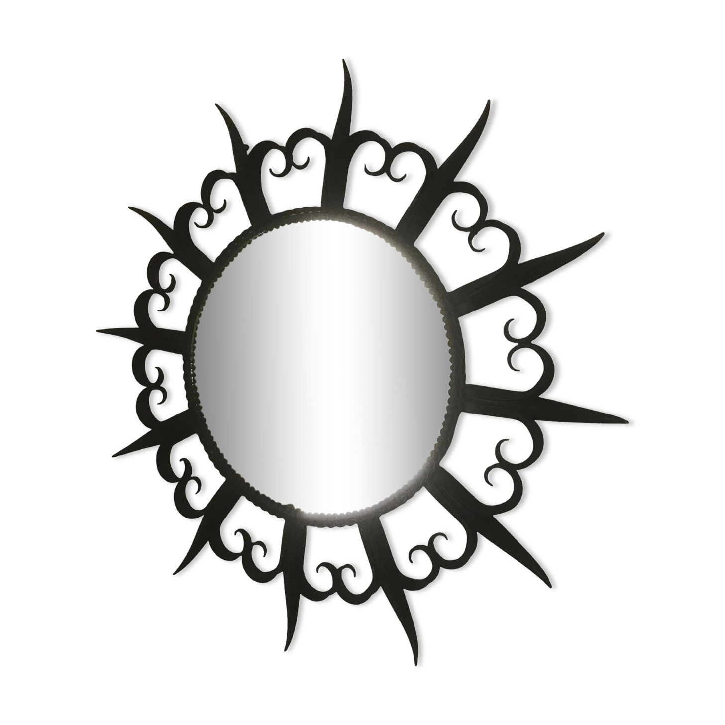 Vintage wrought iron mirror 1960