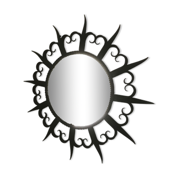 Vintage wrought iron mirror 1960