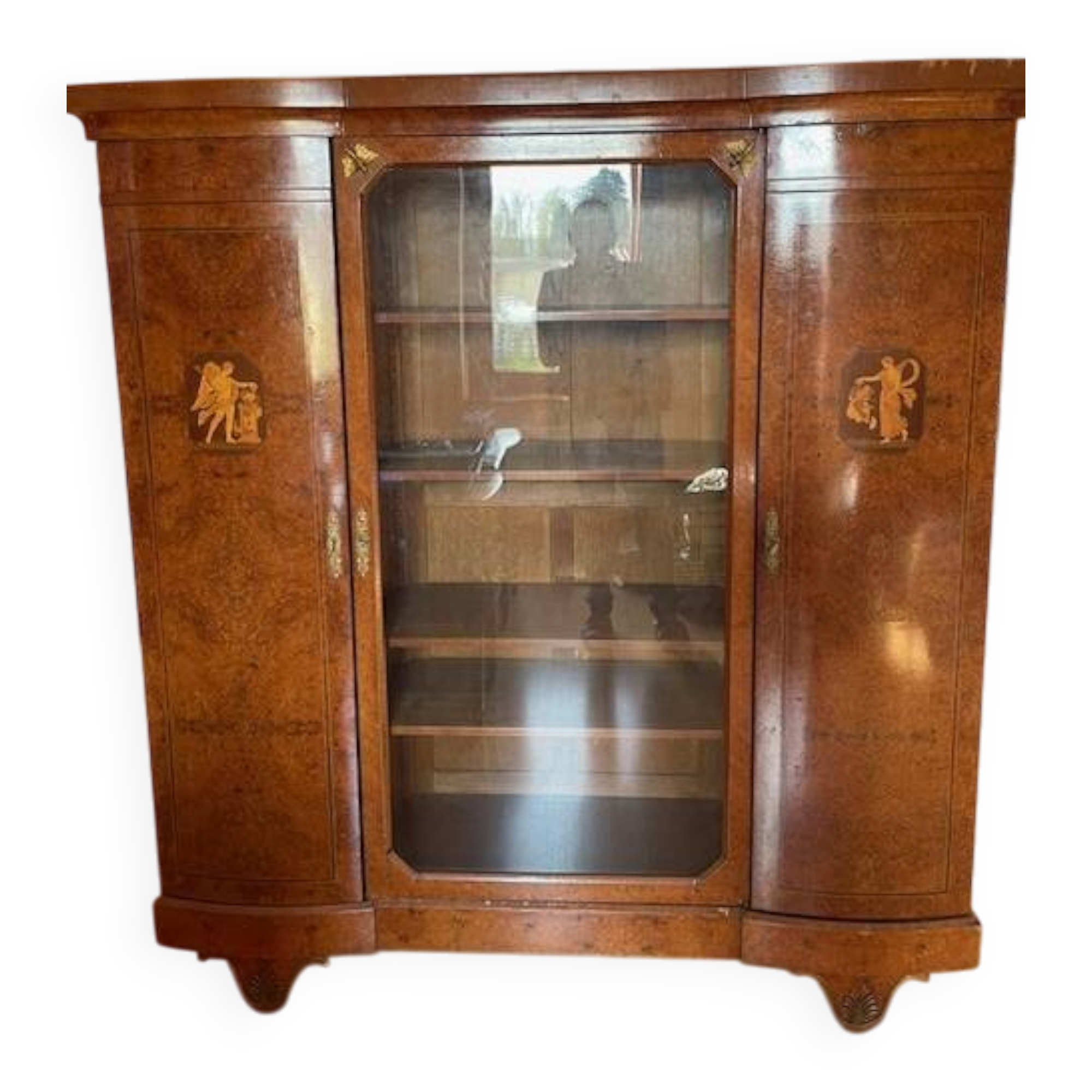 Vitrine de style Biedermeier ou Louis-Philippe,