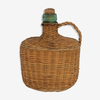 Former demijohn in wicker