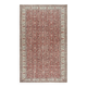 Vintage Handmade Turkish Red Wool Area Rug with Floral Design for Home and Office Decor