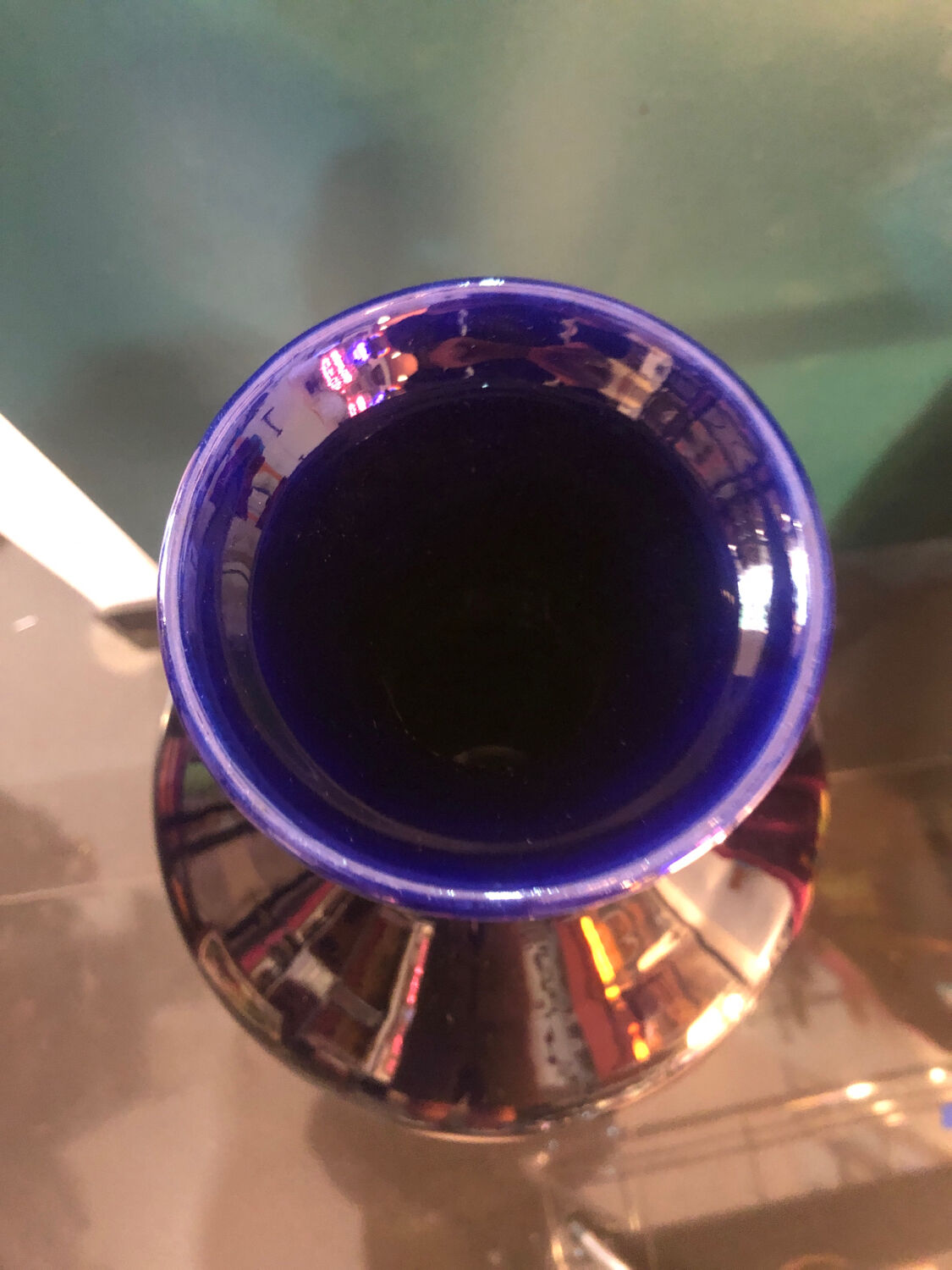 Dark blue vase