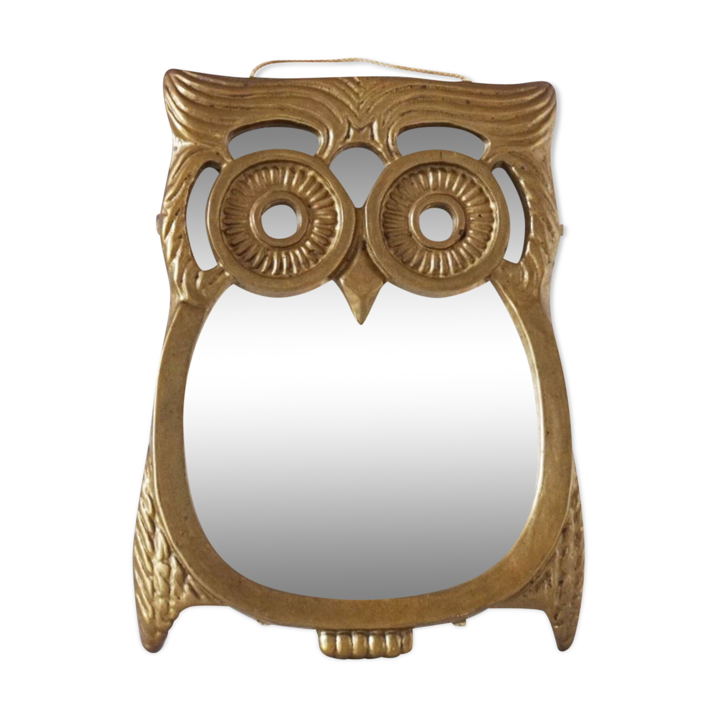 Brass owl mirror