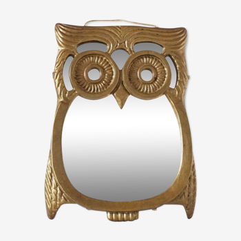 Miroir hibou laiton