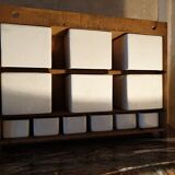 Ceramic and pine spice shelf