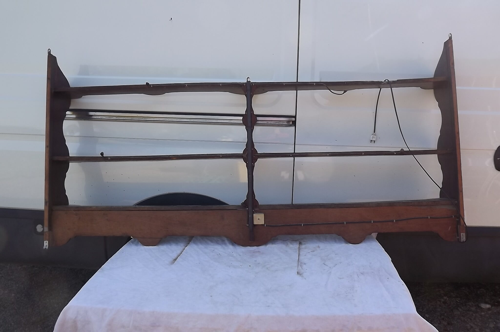 XIX wooden wall shelf