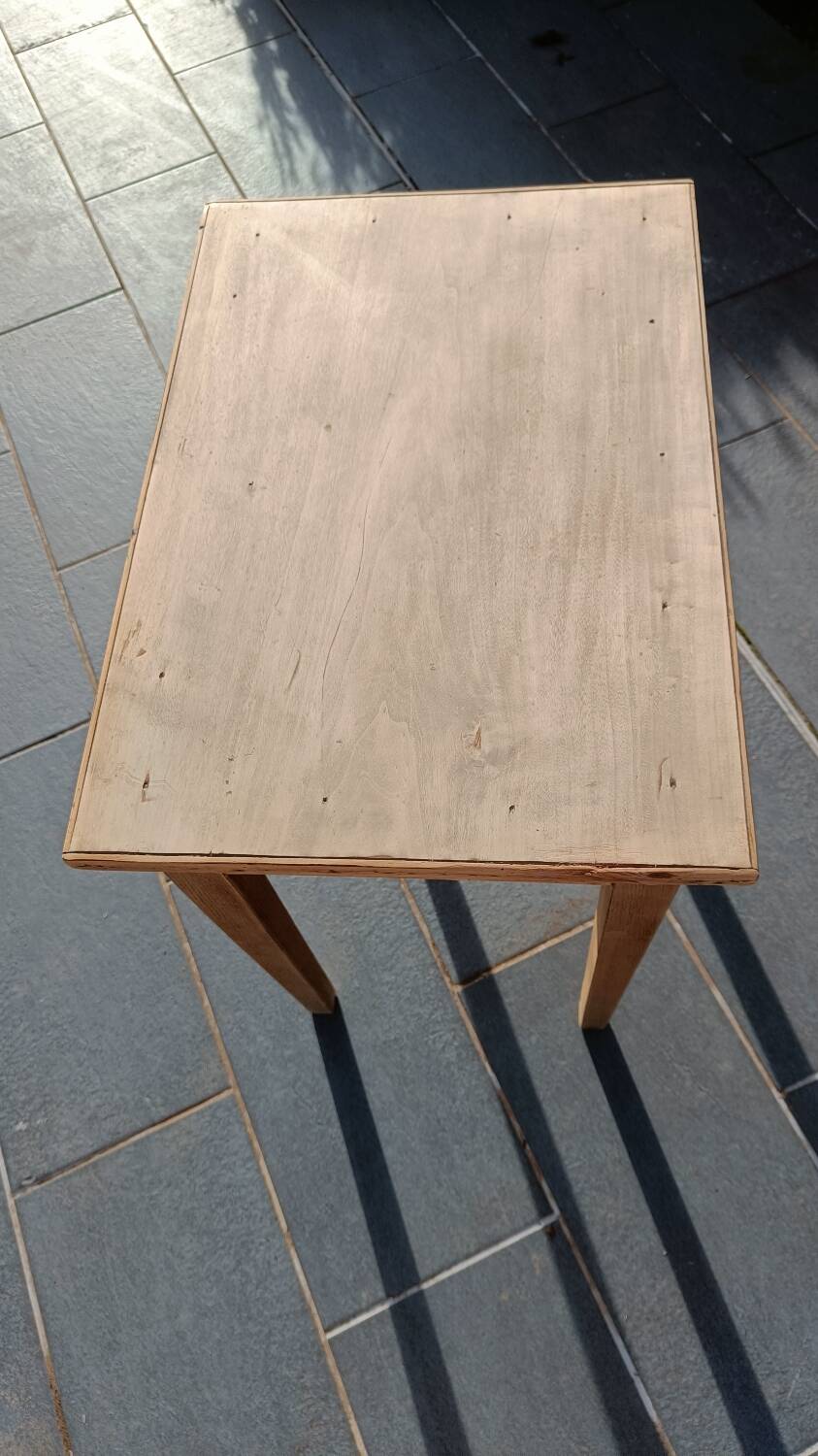 Desk or table in raw wood