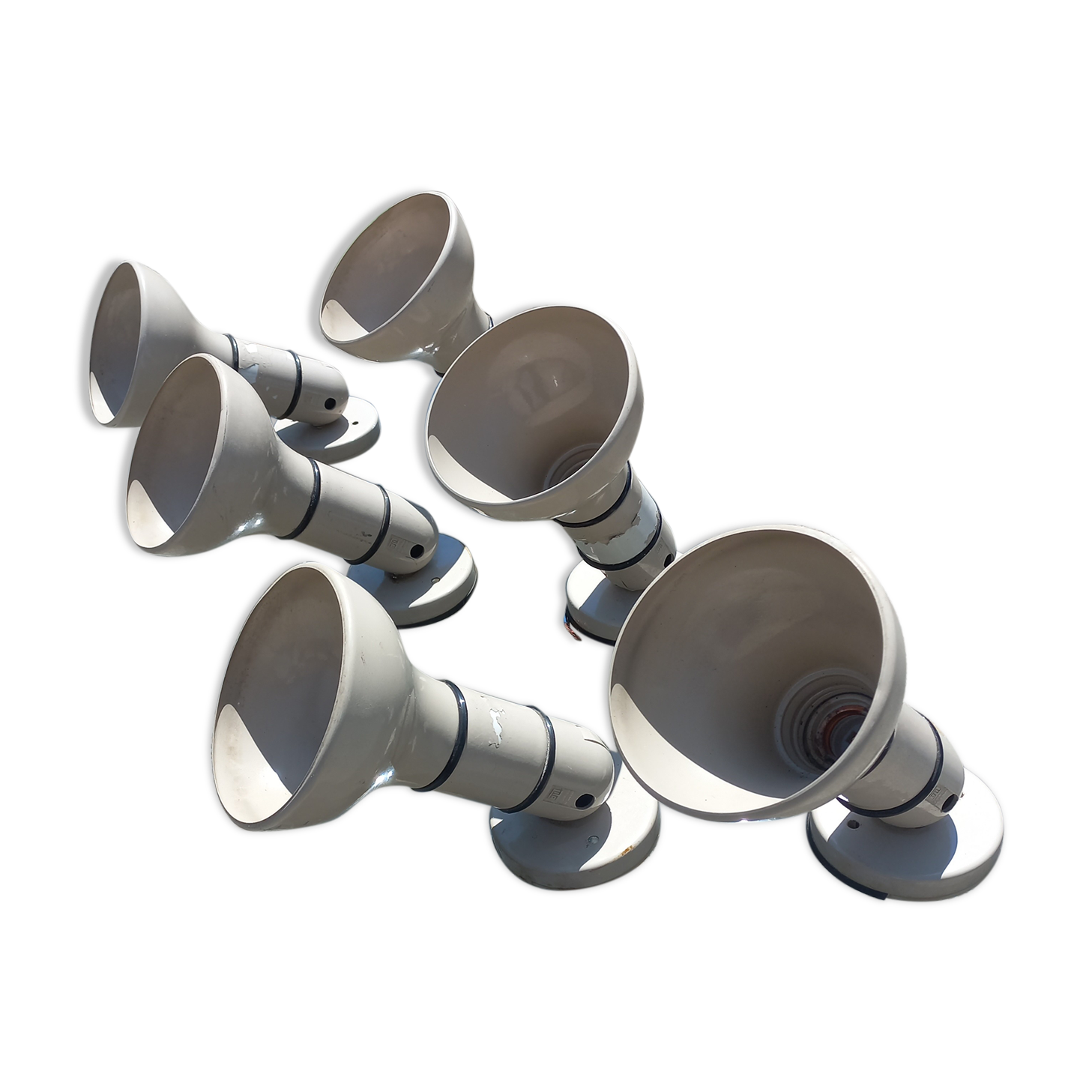 Set of 6 Lita adjustable spotlight wall lamps from the 70s