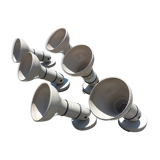 Set of 6 Lita adjustable spotlight wall lamps from the 70s