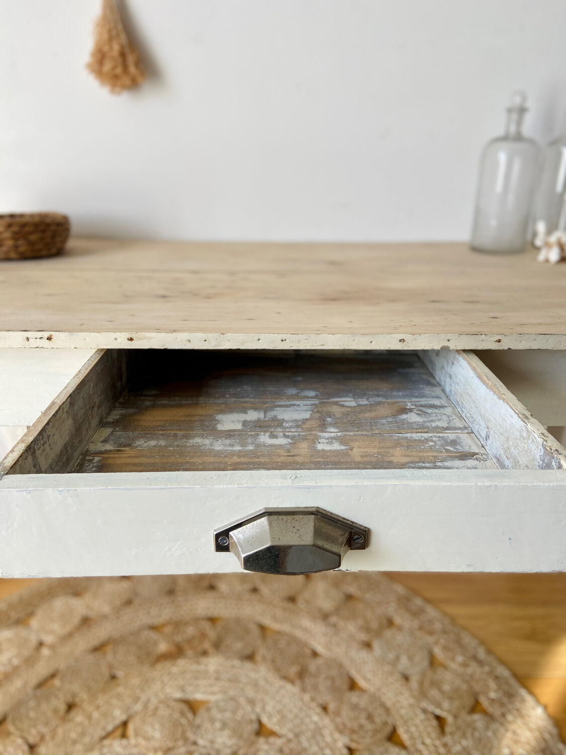 Patinated farmhouse table