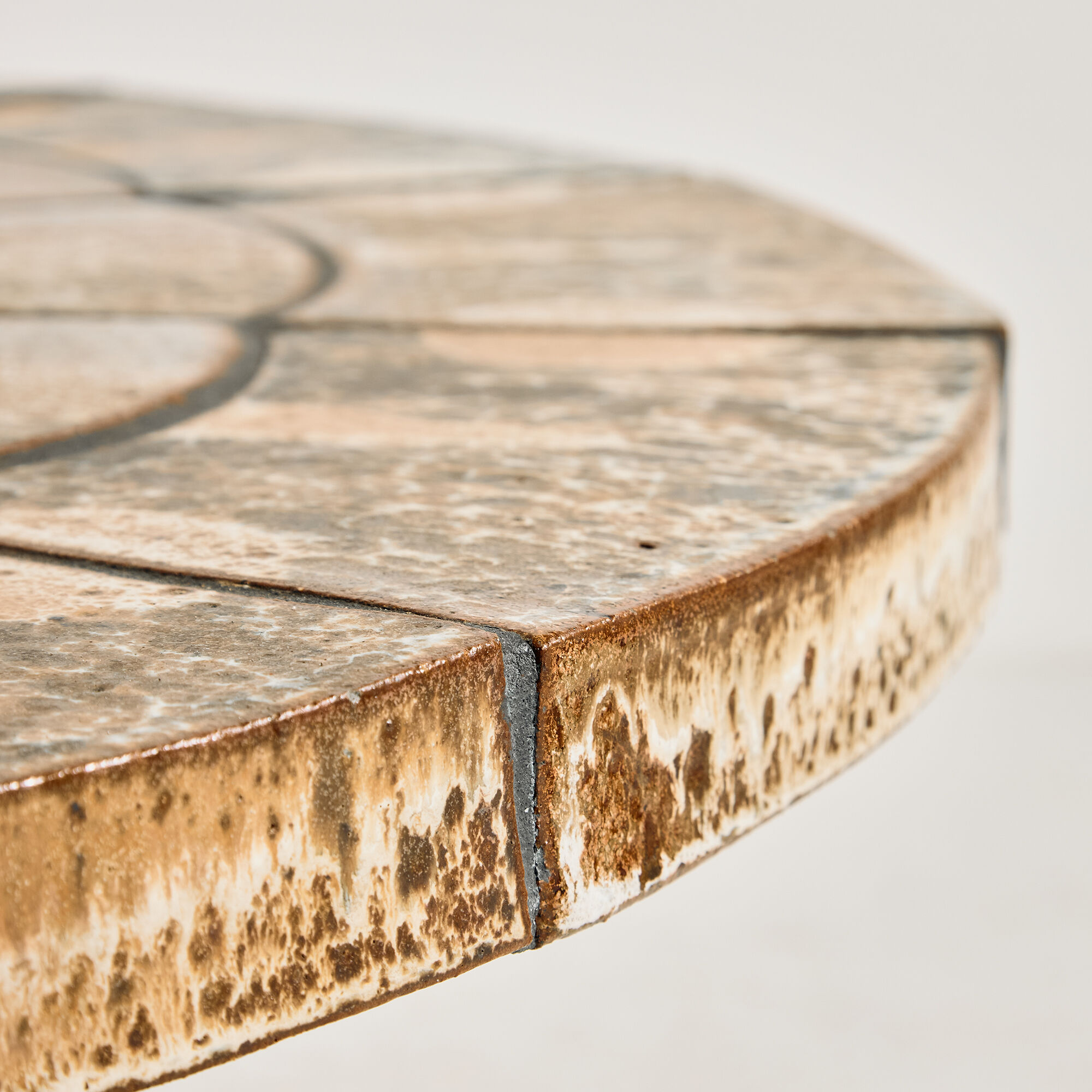 Table basse en hêtre avec plateau en pierre