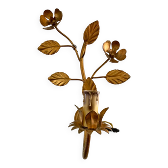 Gold metal wall light