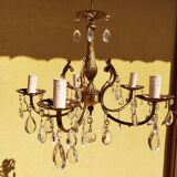 Baroque bronze chandelier with tassels