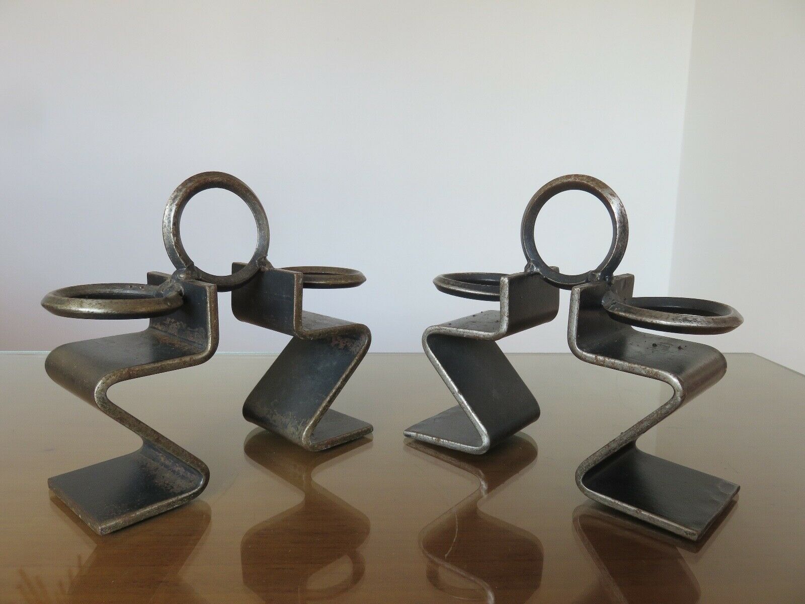 Serre brutalist books in raw steel 70s