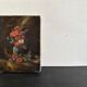 Miniature still life, oil painting signed from the 19th century, French school.