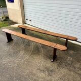 Pair of solid elm benches