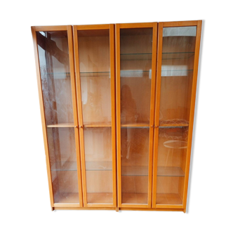 armoire bois marron orange brulé clair