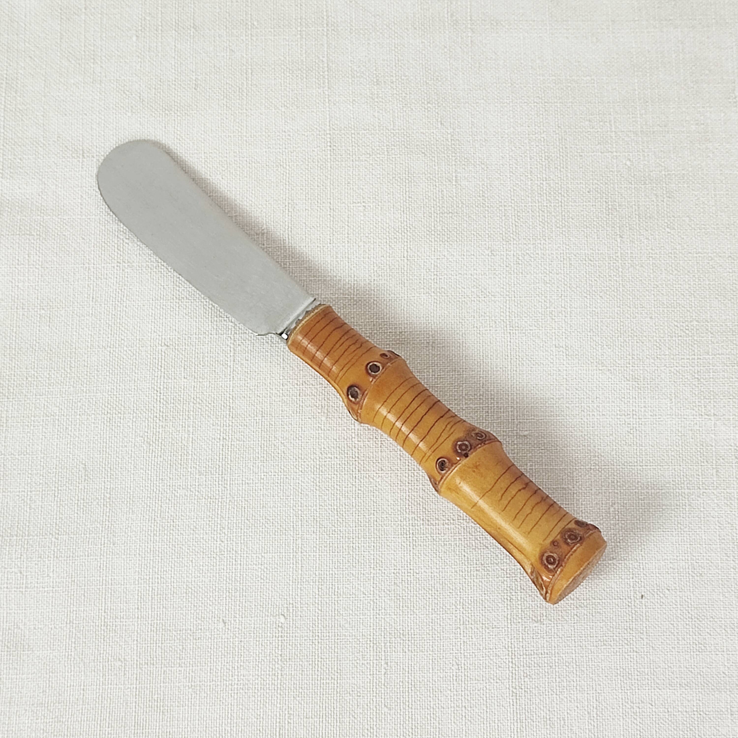 Bamboo handle cheese and butter knives
