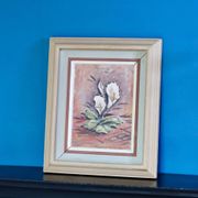 "Oil on Norwegian canvas from the mid-century 'Peace Plant' by Arvid Nilsson (1913-1976) - framed"