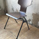 Set de 6 chaises "Marteau" acajou thermomoulé