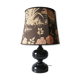 Lampe à poser pied bois noir