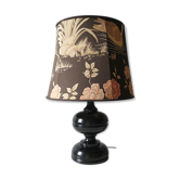 Lampe à poser pied bois noir