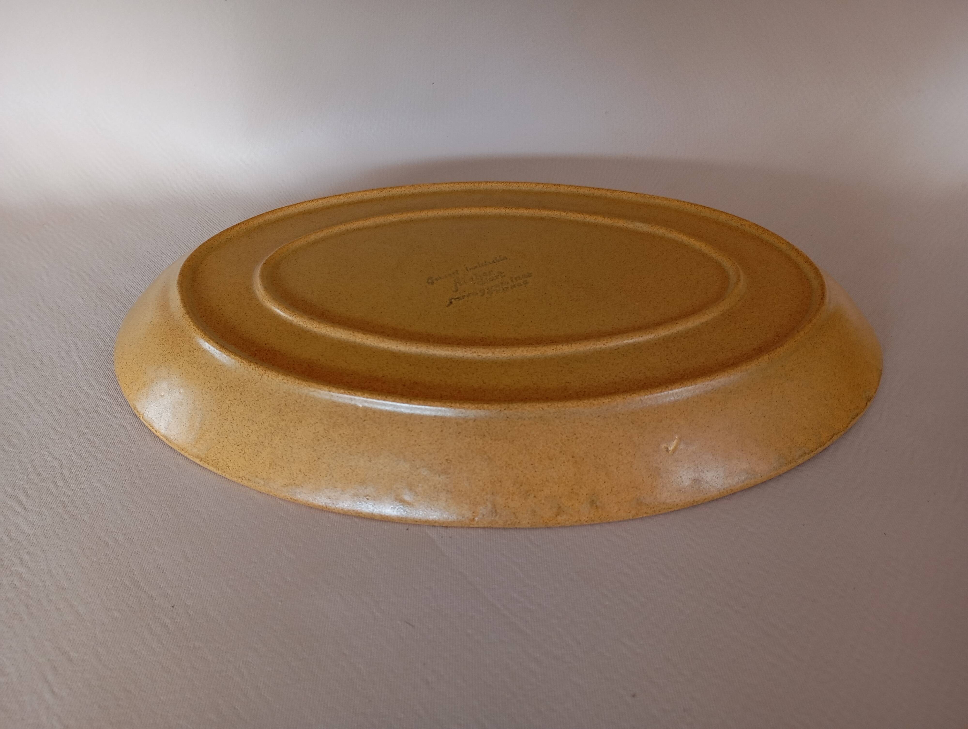 Oval dish Sarreguemines "Chaumière"