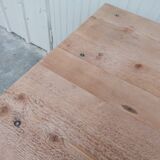 Antique workshop workbench, vintage, metal and wood