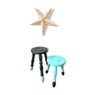 Set of 2 tripod stools