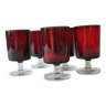 6 petits verres cavalier ruby Arcoroc très bon état.