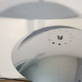 Mushroom lamp, chrome metal saucer, Aluminor, France, 1970