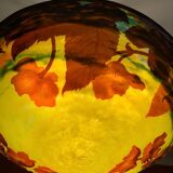 Lustre pâte de verre à décor de coquelicots
