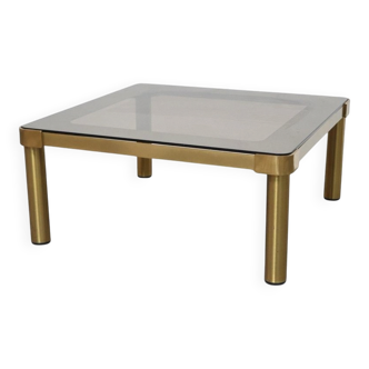 Hollywood Regency Brass Coffee Table, 1970s