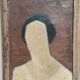 Original Swedish Oil On Canvas – “Portrait” By Fred – Dated 51