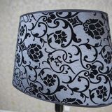 Early 20th Century Floor Lamp with Floral Fabric Shade, 1950s