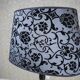 Early 20th Century Floor Lamp with Floral Fabric Shade, 1950s