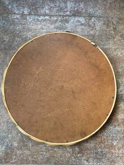 Miroir vintage en rotin