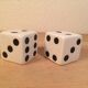 Pepper salt shaker dice to play ceramic, salt and pepper