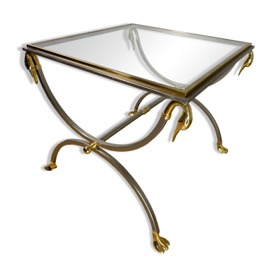 Tables d'appoint curule néoclassiques Maison Jansen, France, années 1970