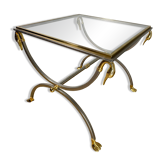 Tables d'appoint curule néoclassiques Maison Jansen, France, années 1970