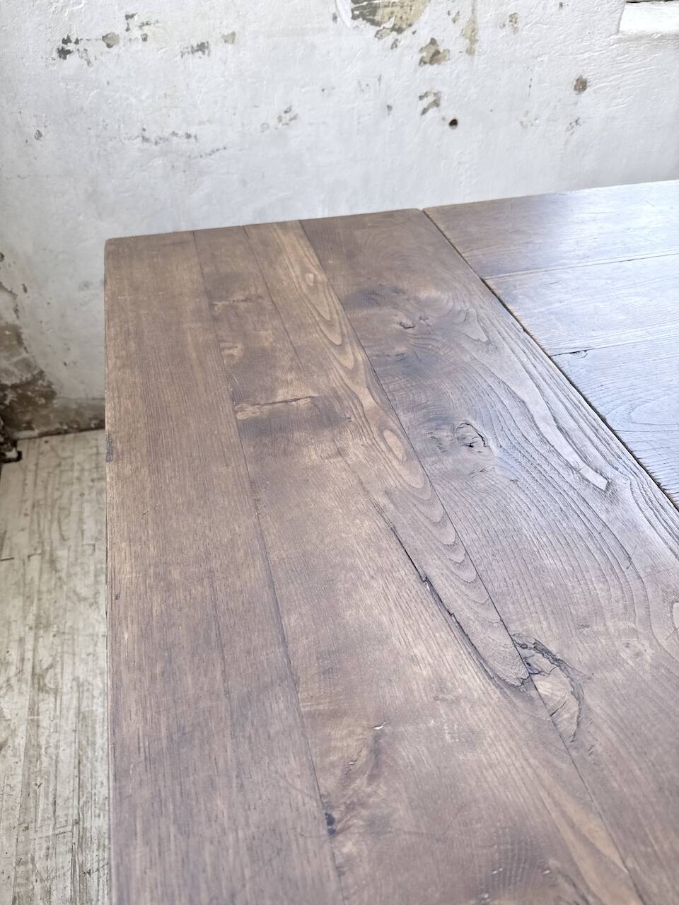 Solid oak table 1900 drapery style XL 280cm with extensions