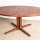 Very large Danish dining table in teak, oval and extendable, Dyrlund.