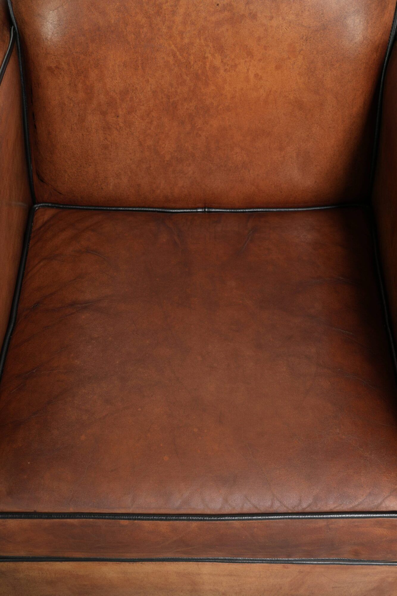 Very interesting sheepskin Art Deco design armchair with a great design