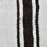 White Brown Striped Turkish Runner Rug, 70x310Cm