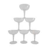 Lot de 6 coupes à champagne en cristal