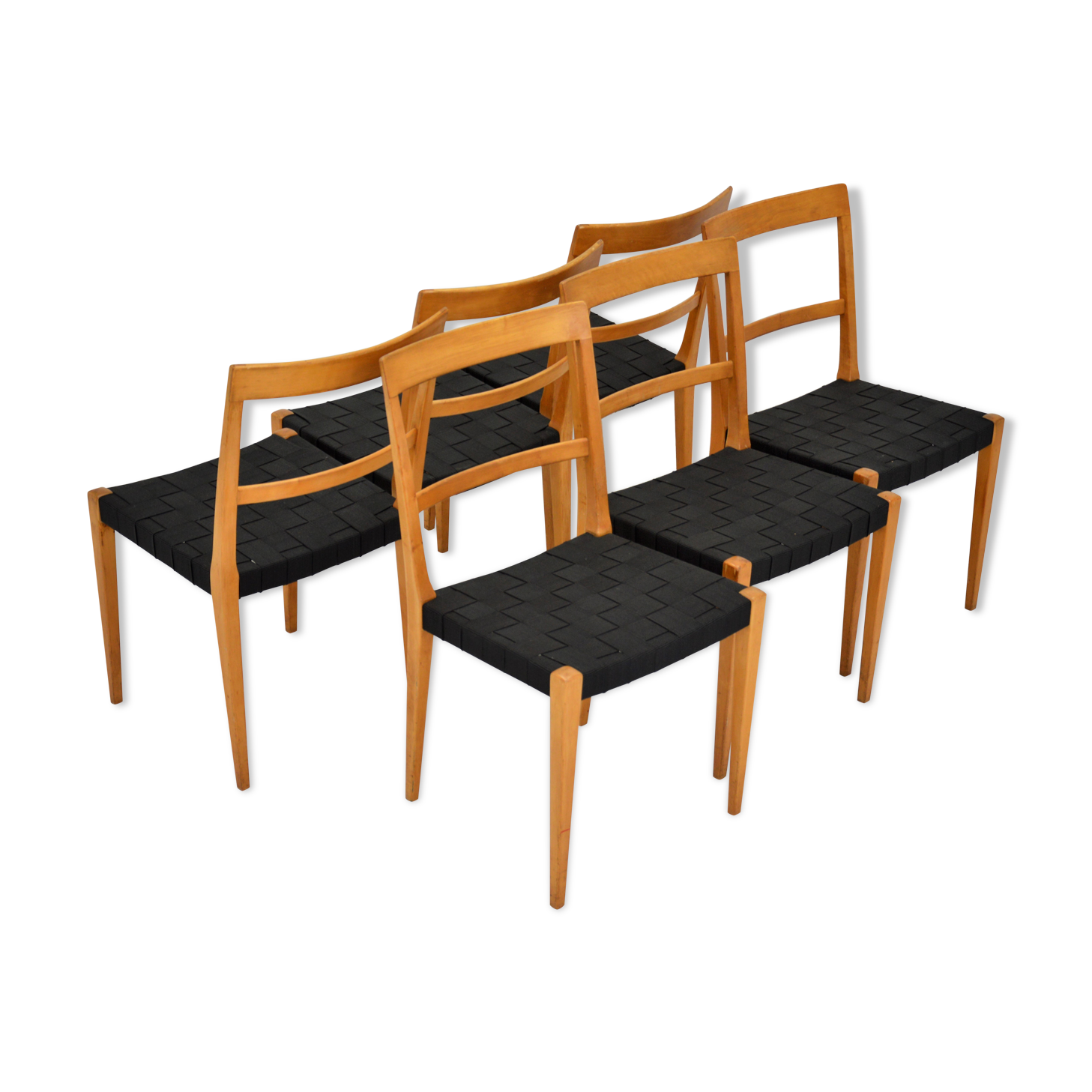 Set of 6 dinning chairs  Bruno Mathsson Mimat Mi 401