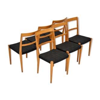 Ensemble de 6 chaises de salle à manger Bruno Mathsson Mimat Mi 401