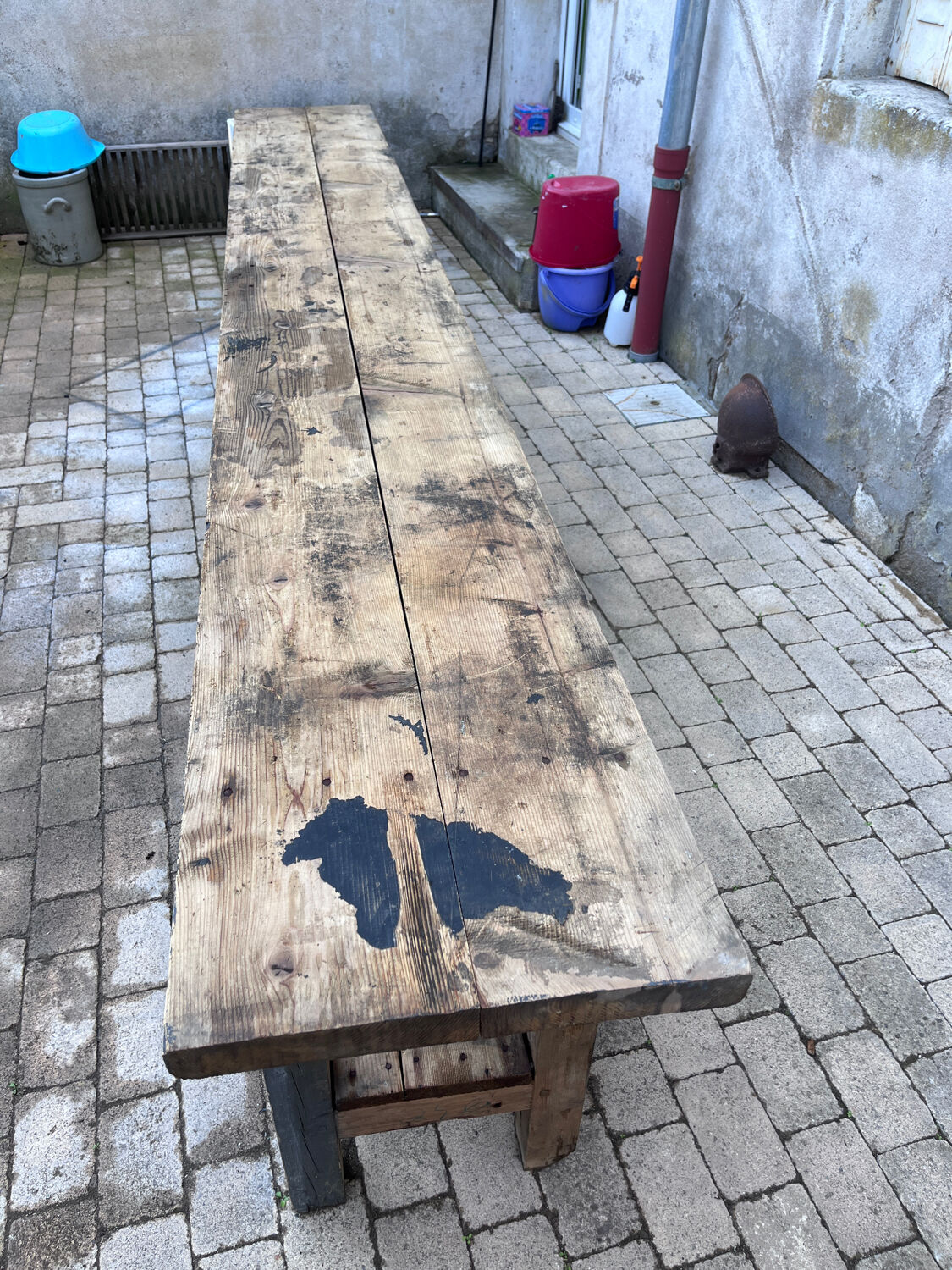 Old workbench 3m30 all in wood