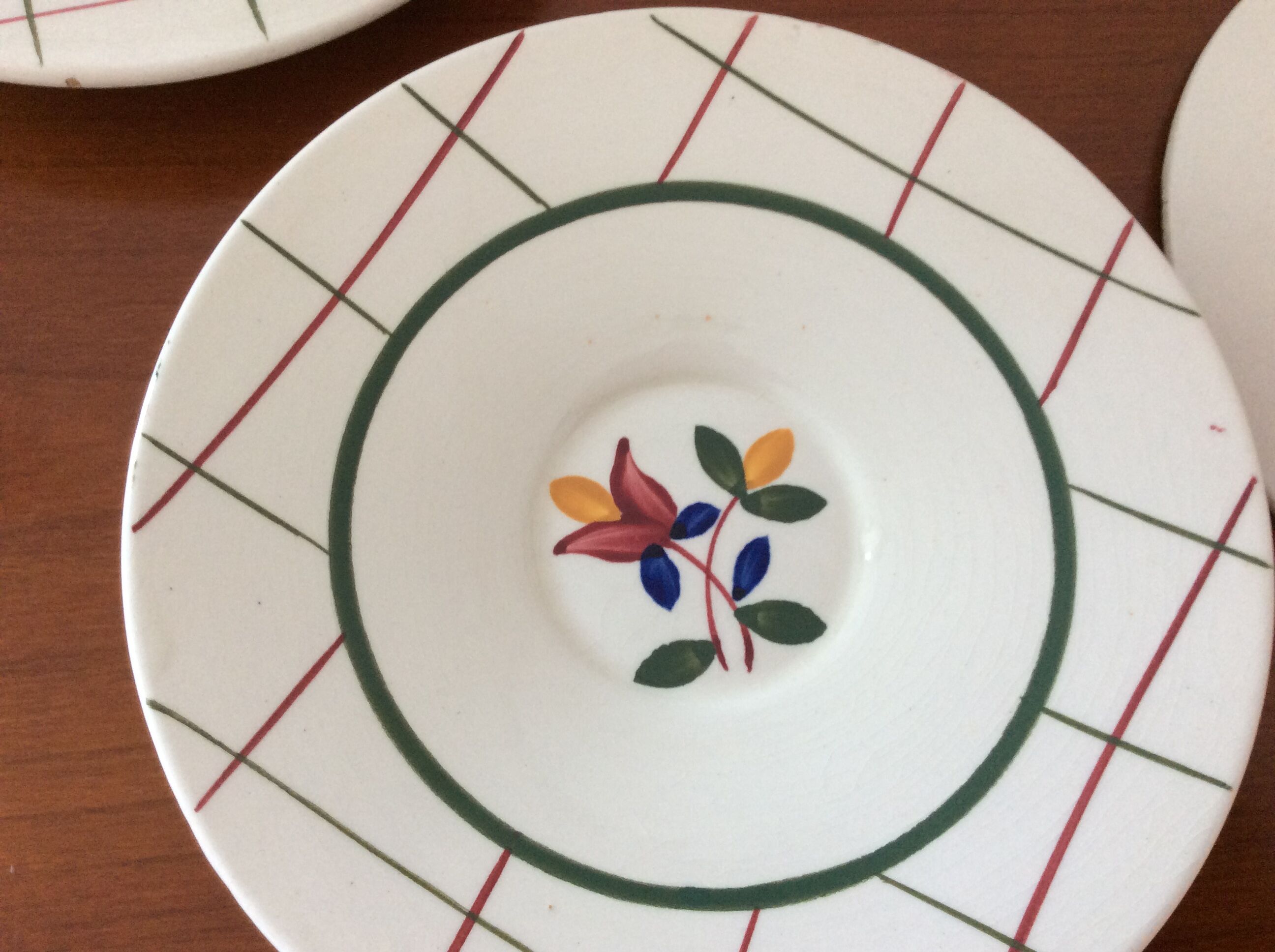 Set of 5 cups and 5 under cup old gien model tamaris